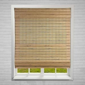 Arlo Blinds Cordless Tuscan Bamboo Roman Shade - Size: 34.5"W x 60"H